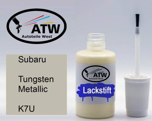 Subaru, Tungsten Metallic, K7U: 20ml Lackstift, von ATW Autoteile West.